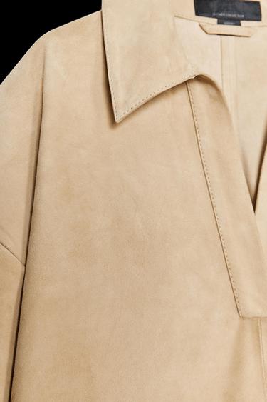 SUEDE LEATHER DRESS ZW COLLECTION LIMITED EDITION - Beige by Zara