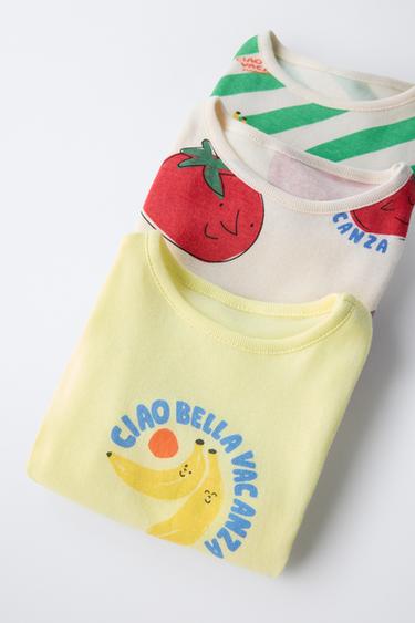 3-PACK OF BODYSUITS WITH TOMATO AND STRIPE PRINT - Multicoloured by Zara - Image 5