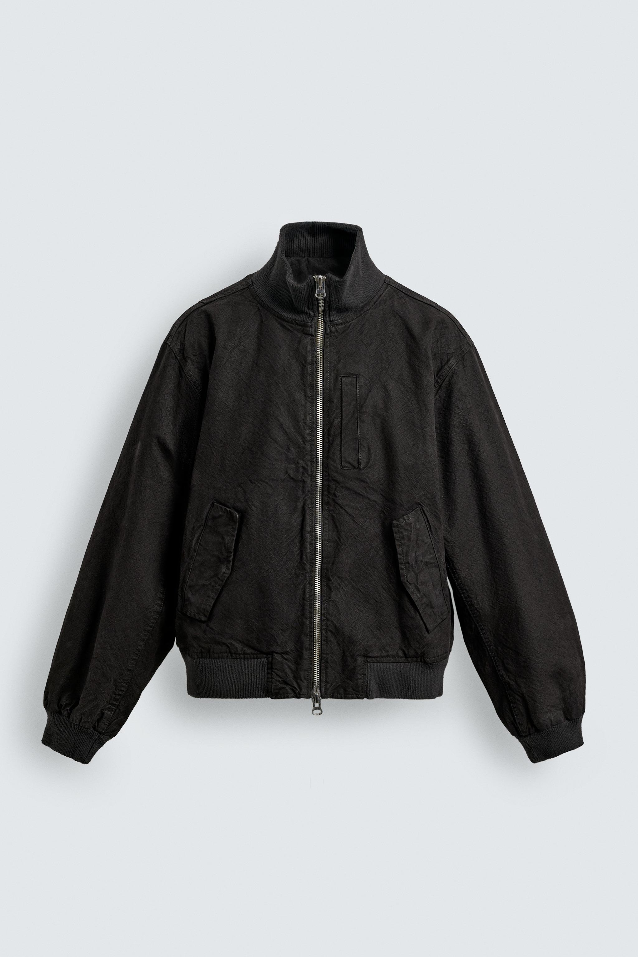 BLOUSON BOMBER EFFET FROISSÉ