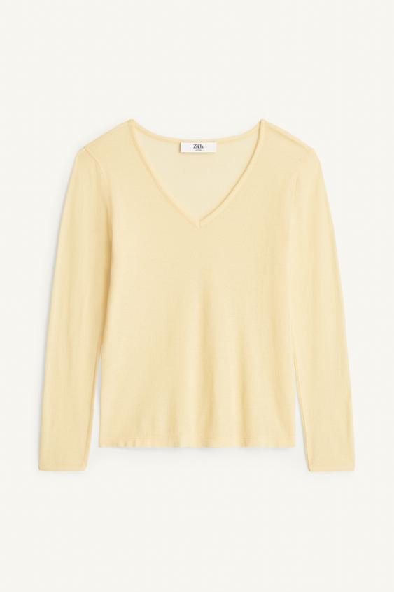 LIMITED EDITION V-NECK T-SHIRT from Zara - $39.90