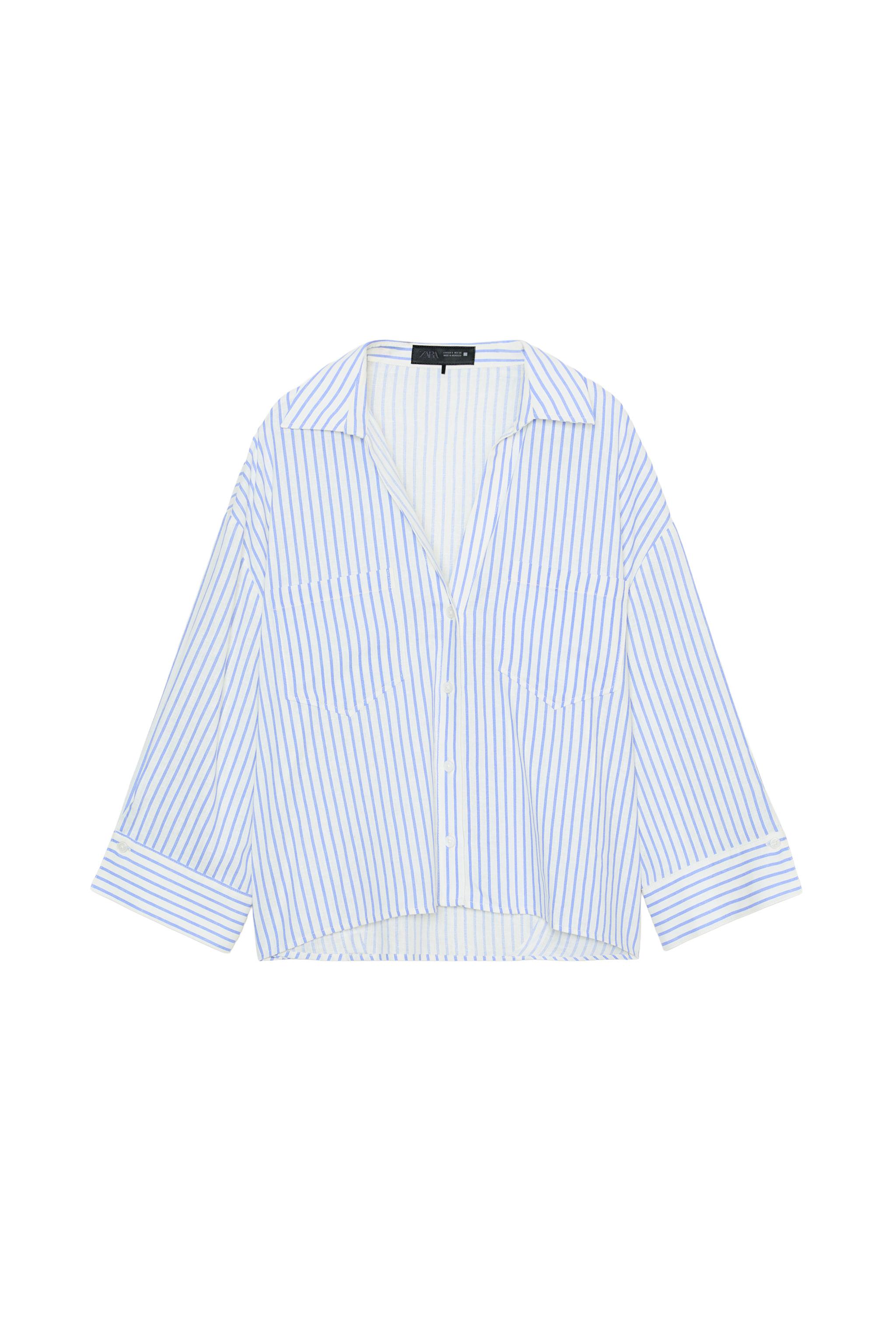 KETEN KARIŞIMLI DÖKÜMLÜ GÖMLEK