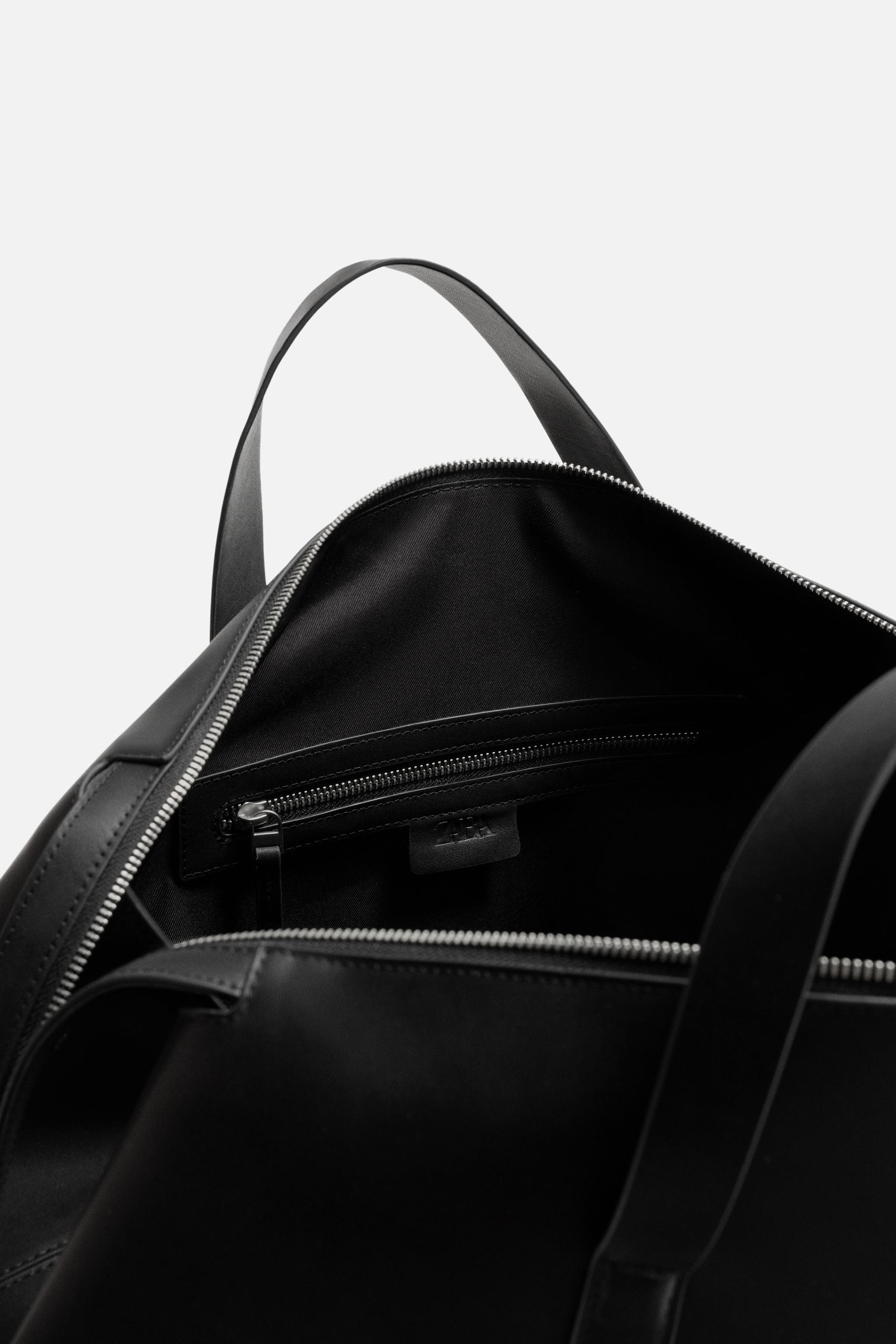 LEATHER TRAVEL BAG - Black | ZARA United States