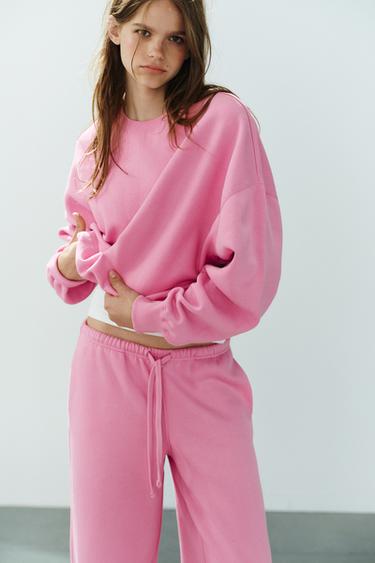 SWEATSHIRT AND TROUSERS SET - Dark mauve by Zara - Image 0