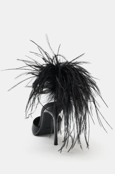 FEATHER FANTASY HIGH HEELS - Black by Zara - Image 5