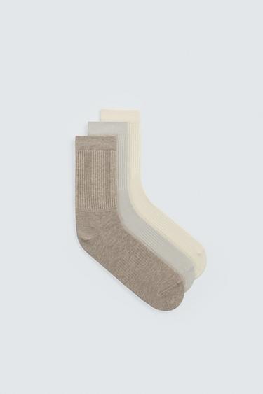 3-PACK OF RIBBED SOCKS - various by Zara