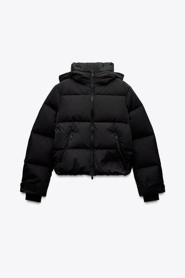 愛華様 ご購入希望 ZARA ファー付きフード取り外し可能 中綿ジャケット 