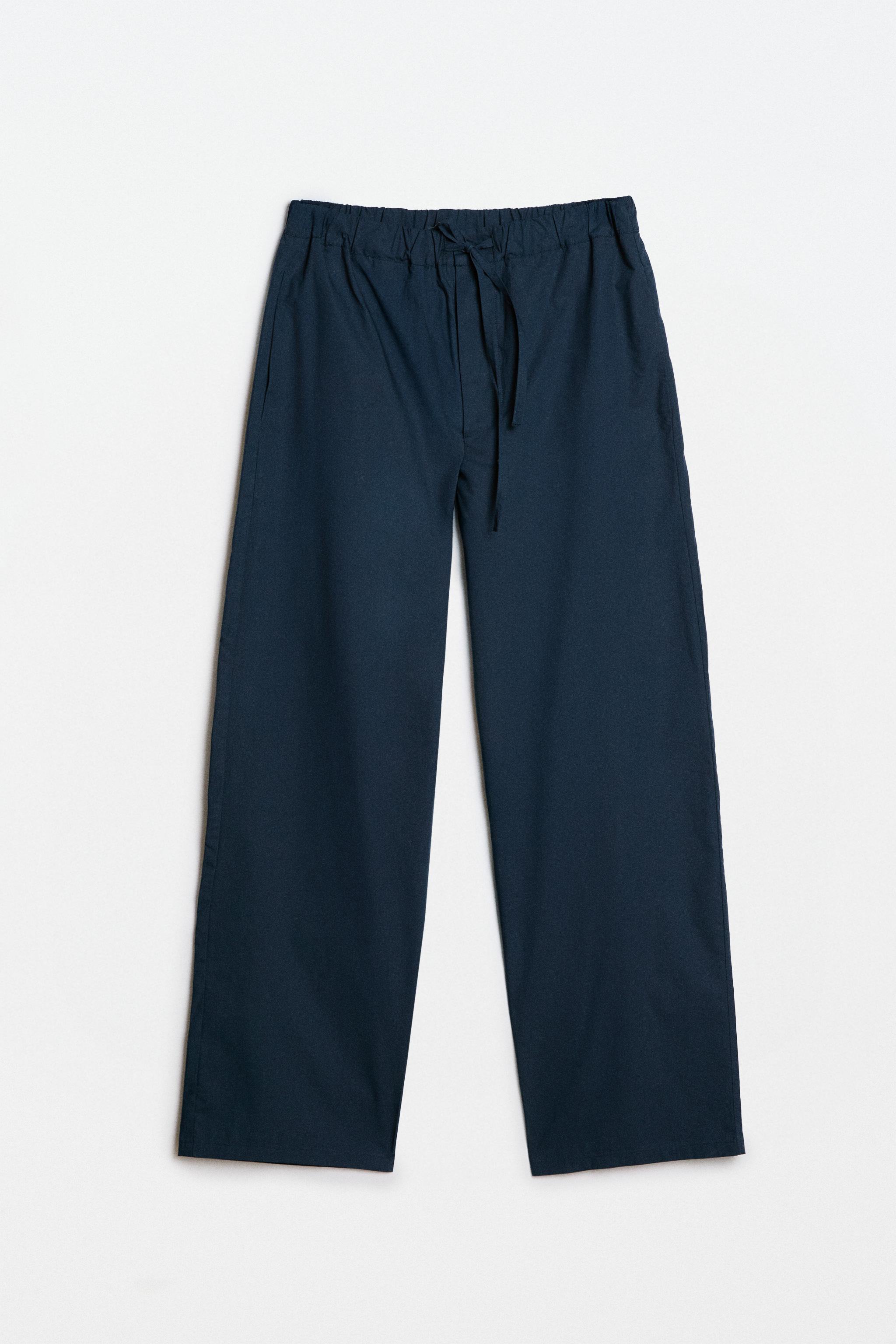 COTTON POPLIN TROUSERS