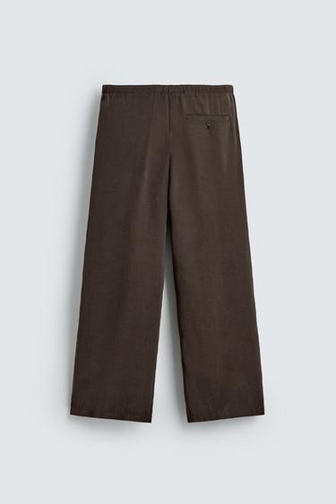 PANTALON FLUIDE COUPE DÉCONTRACTÉE - Marron de Zara - Image 5
