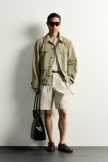 PARKA RELAXED FIT BOLSILLOS - Pistacho de Zara - Imagen 0
