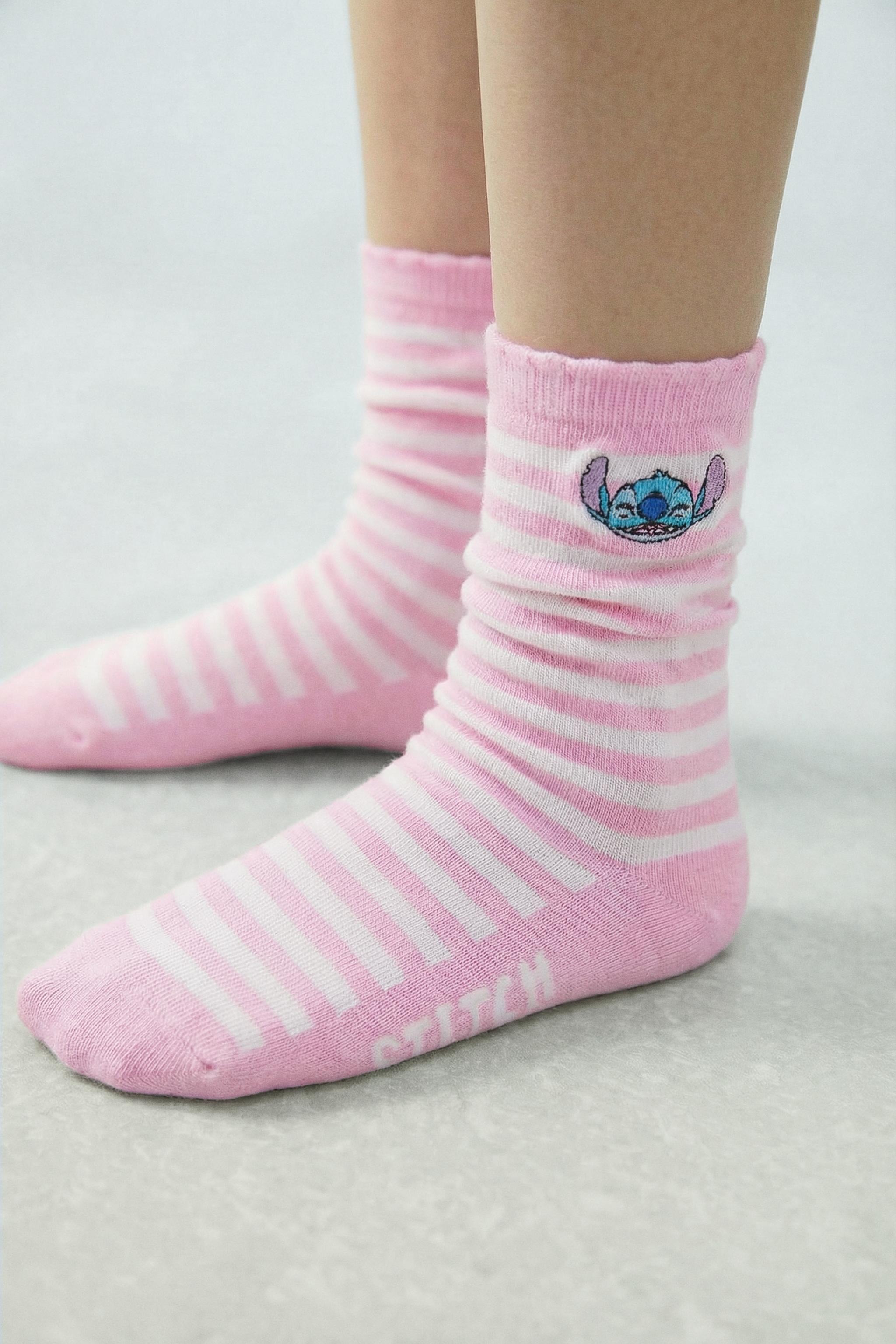 LOT DE DEUX CHAUSSETTES MONTANTES LILO & STITCH © DISNEY