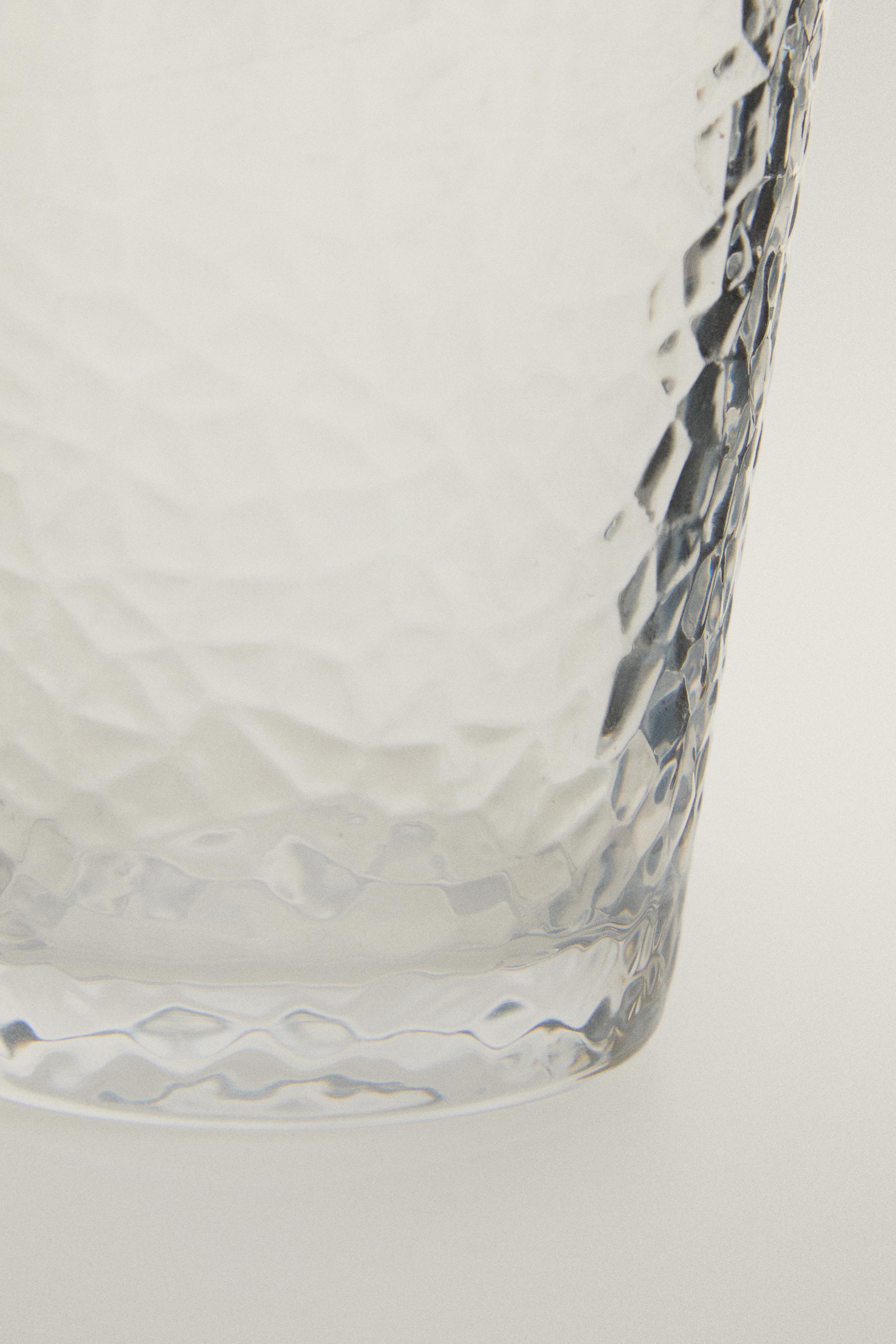 GOBELET VERRE RELIEF NID D'ABEILLE