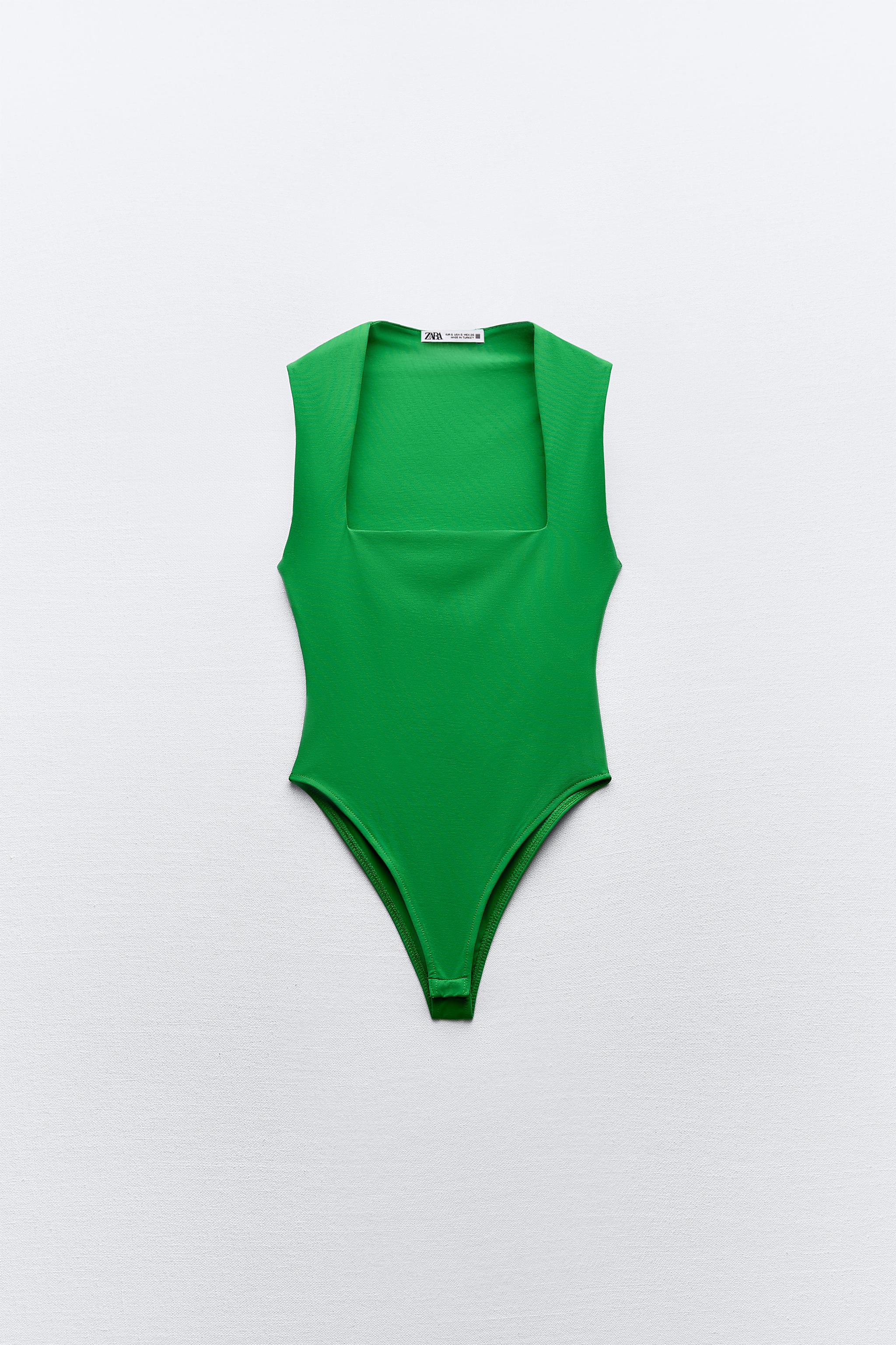 SQUARE NECK POLYAMIDE BODYSUIT