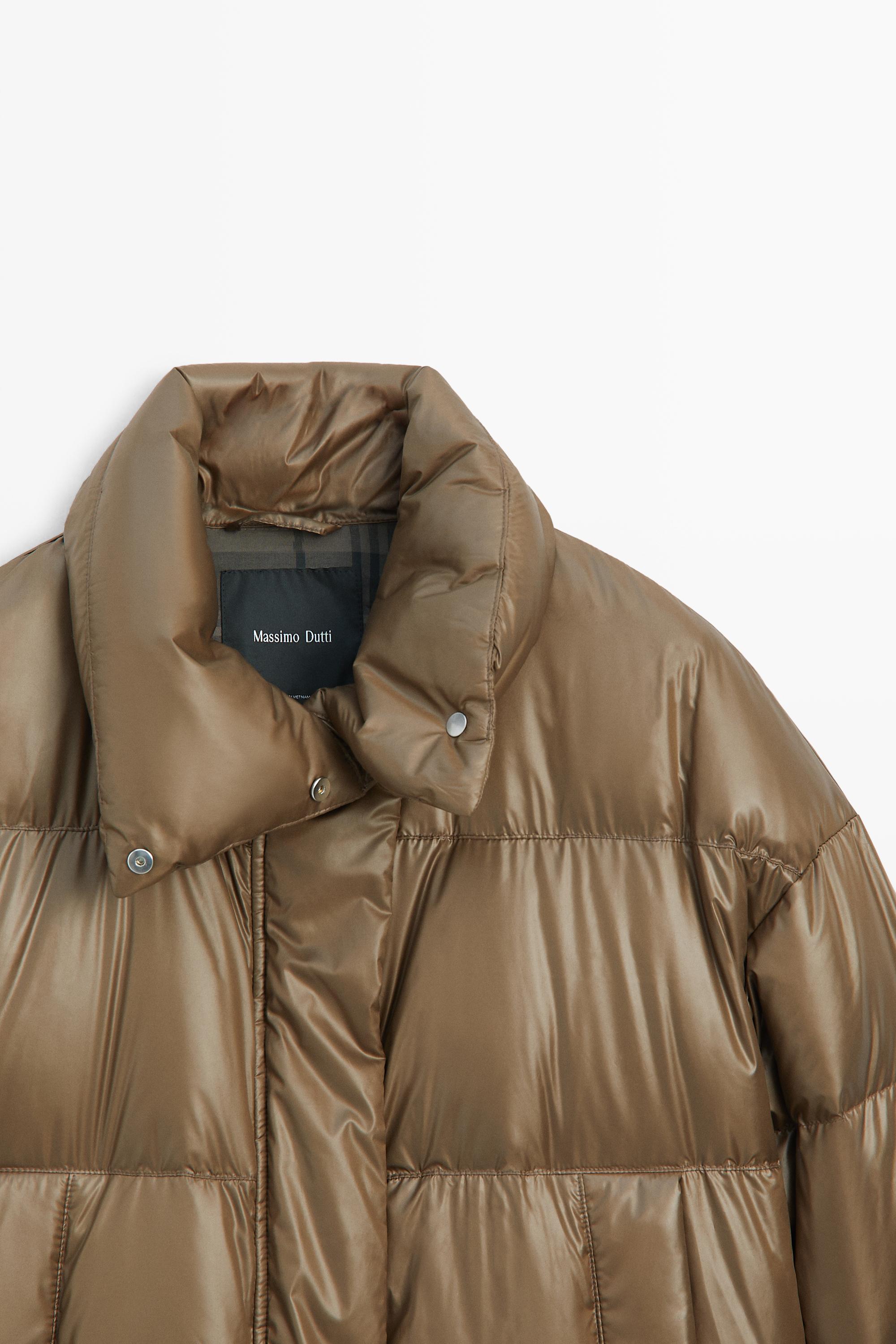 Down jacket with pocket detail
