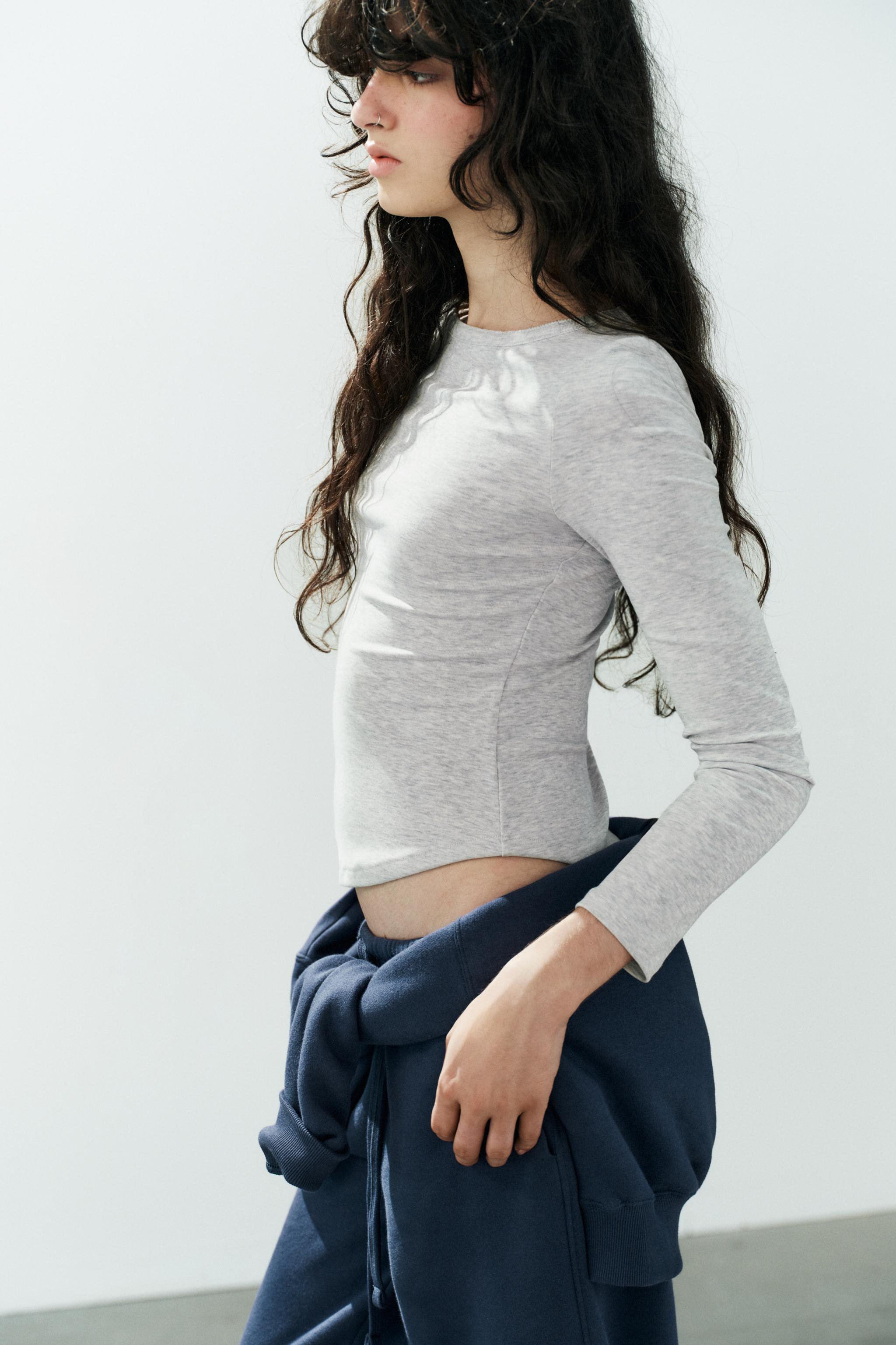 BOAT NECK T-SHIRT - Light gray | ZARA Canada
