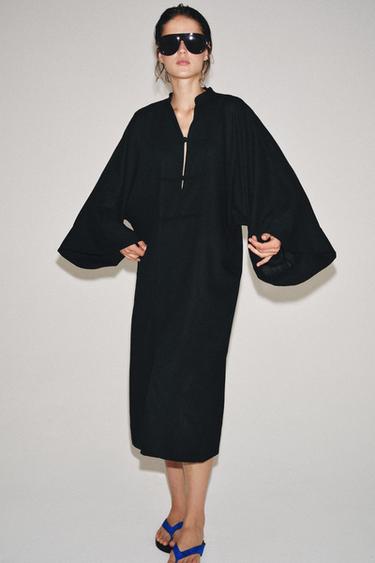 ROBE TUNIQUE À BRANDEBOURGS ZW COLLECTION - Noir de Zara - Image 2