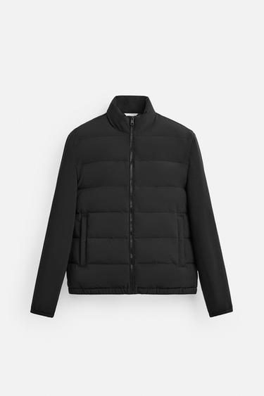 Zara PADDED COMBINATION JACKET - Black