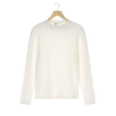 ワッフルニット構造TシャツオフホワイトZaraのワッフルニット構造Tシャツ - オフホワイト