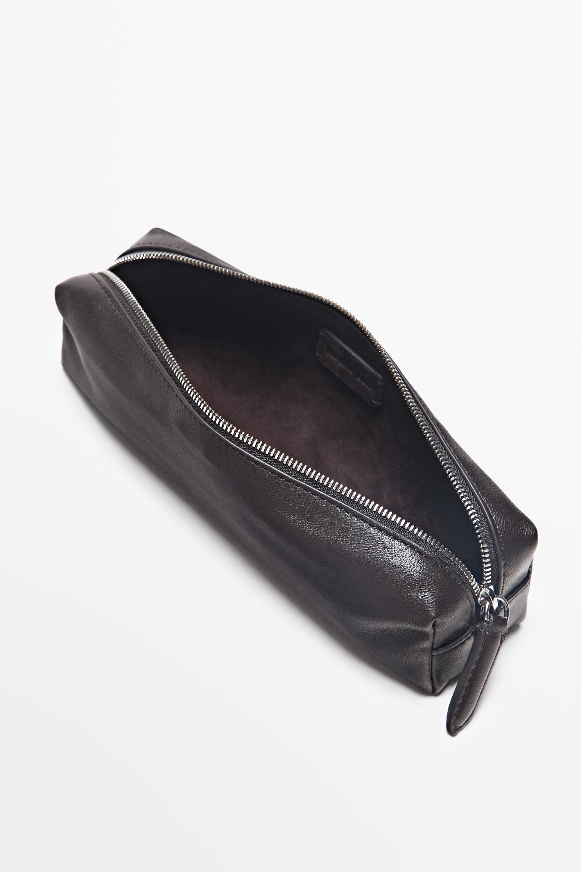 Trousse en cuir nappa