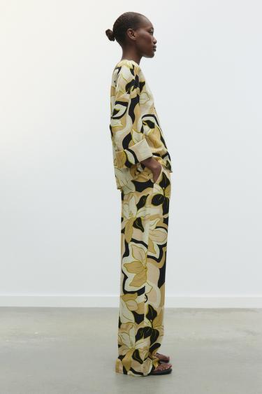 PRINTED WIDE-LEG TROUSERS - Multicoloured by Zara - Image 2