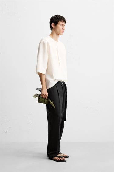 CHEMISE POLO COUPE DÉCONTRACTÉE - Blanc cassé de Zara - Image 3