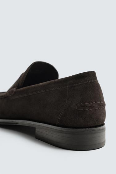 MOCASSINS EN CUIR AVEC MASQUE - Marron de Zara - Image 5