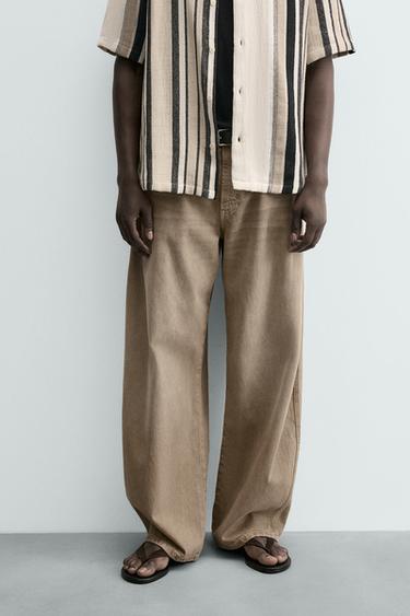 JEANS BALLOON FIT - Tostado de Zara