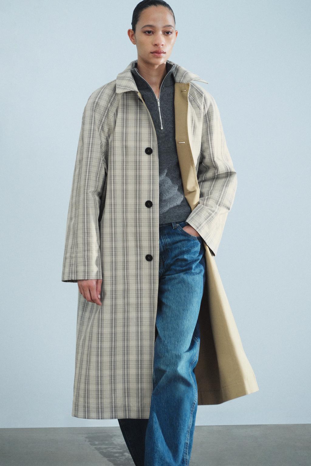 ZW COLLECTION REVERSIBLE LONG TRENCH COAT