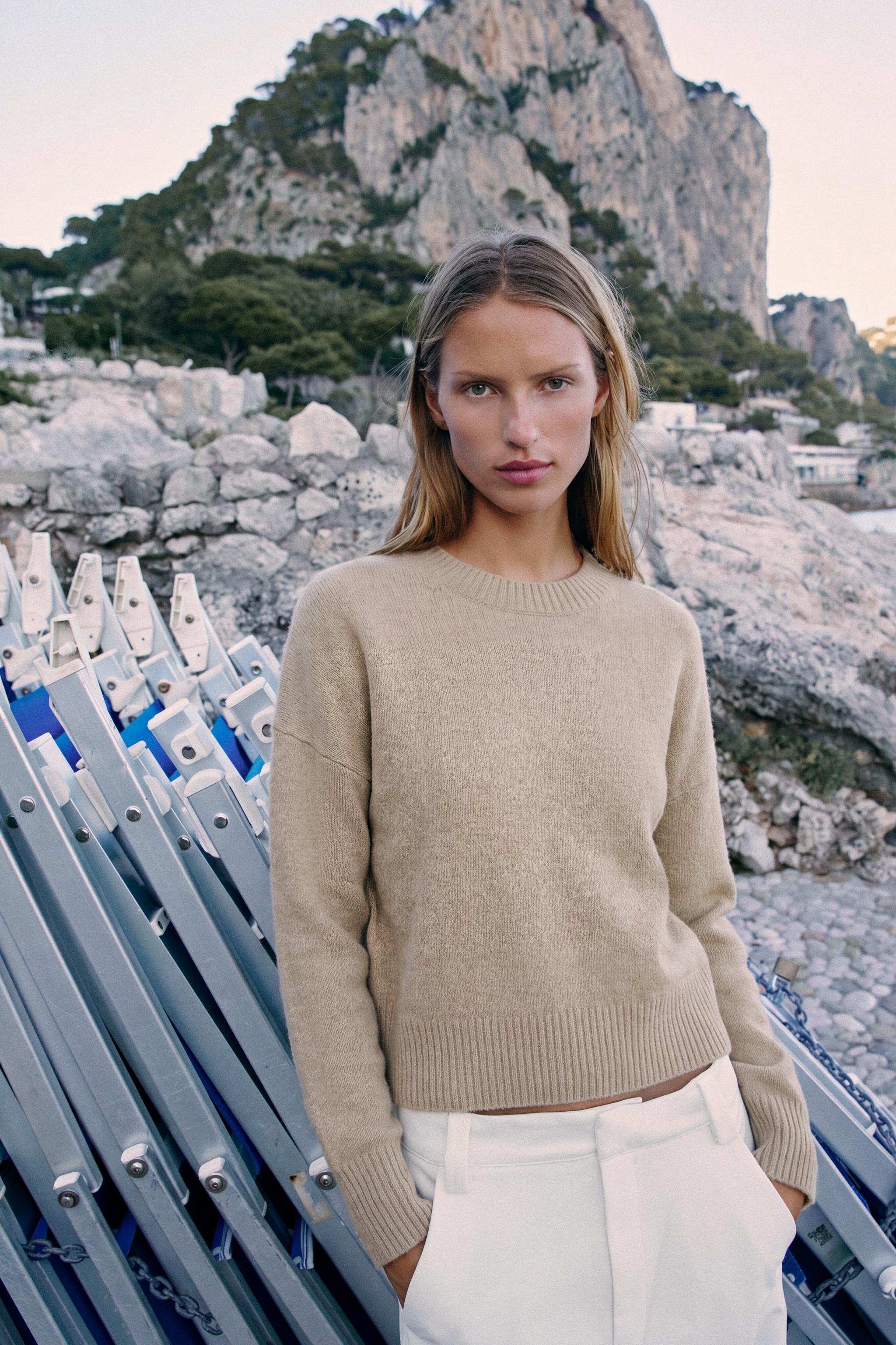 SOFT-KNIT JUMPER — Taupe gray