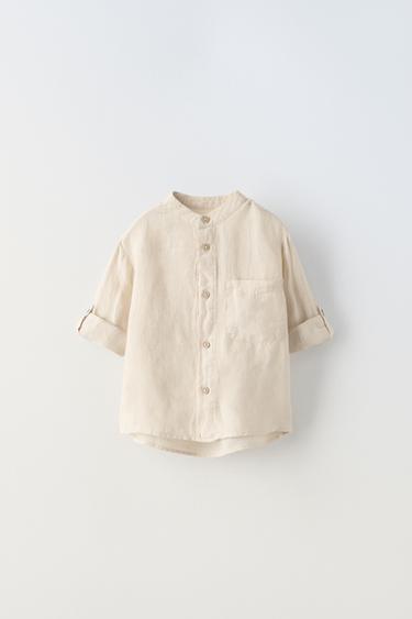 CAMISA LINO - Beige claro de Zara