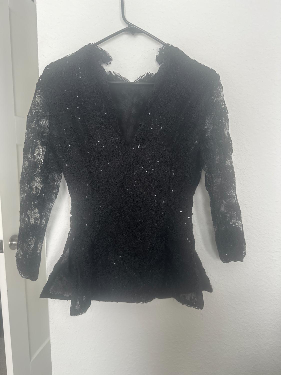 BLUSA ENCAJE LENTEJUELAS - Image 3