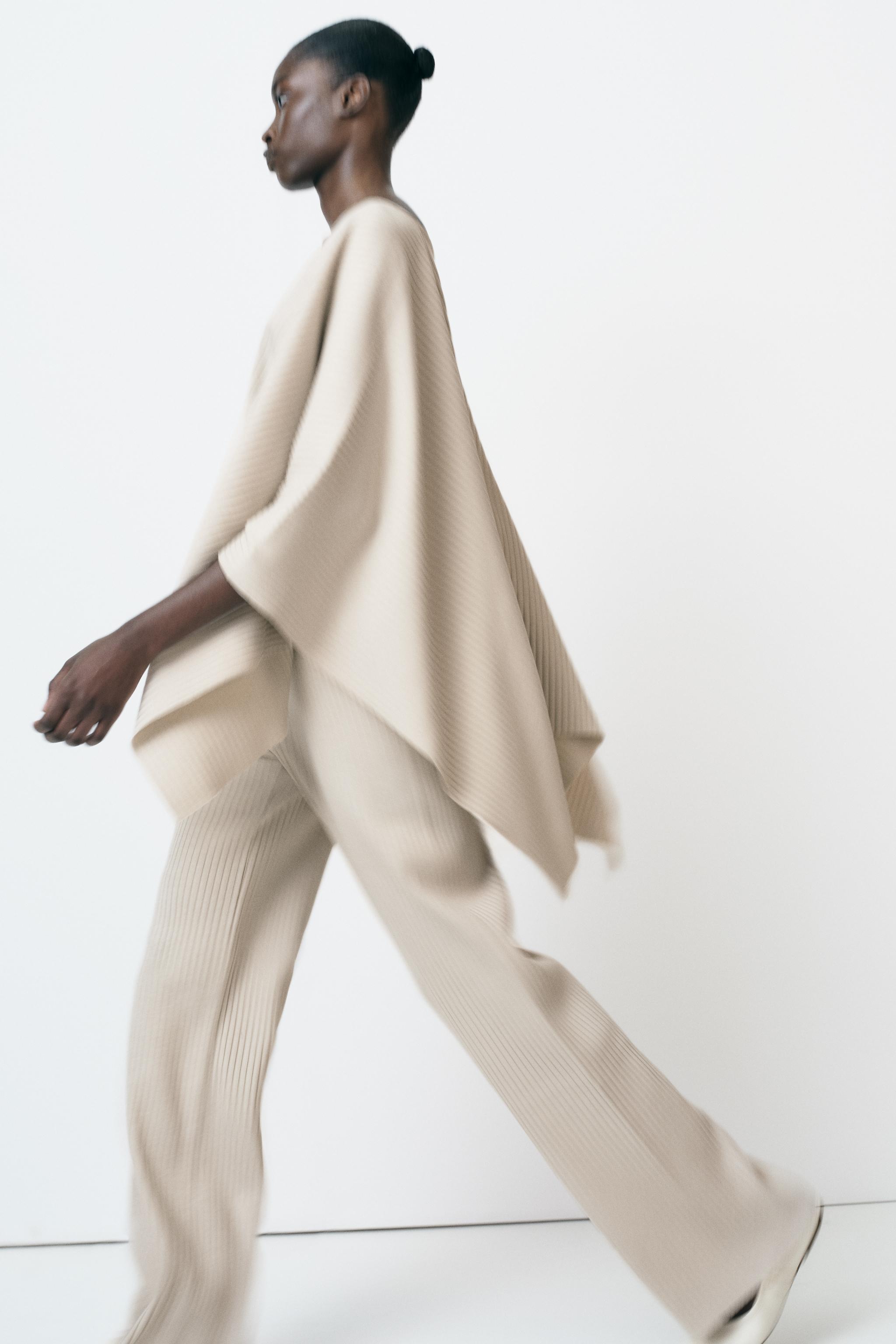 ZARA リブパンツ 1165/186 RIBBED PANTS - Ecru | ZARA United States