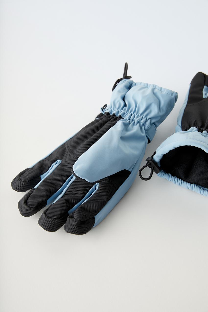 Zara - Water Repellent Gloves Ski Collection - Sky Blue - Kids