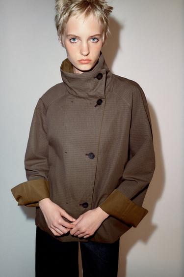 Zara ZW COLLECTION REVERSIBLE JACKET - Caramel