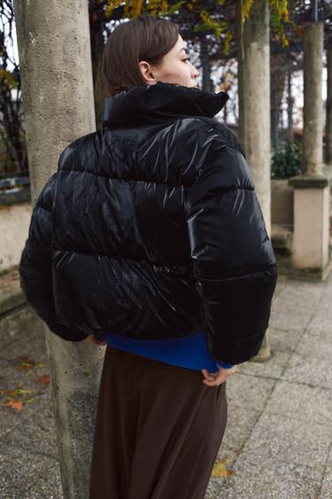 ANORAK EFFET BRILLANT DÉPERLANT COUPE-VENT - Noir de Zara - Image 2