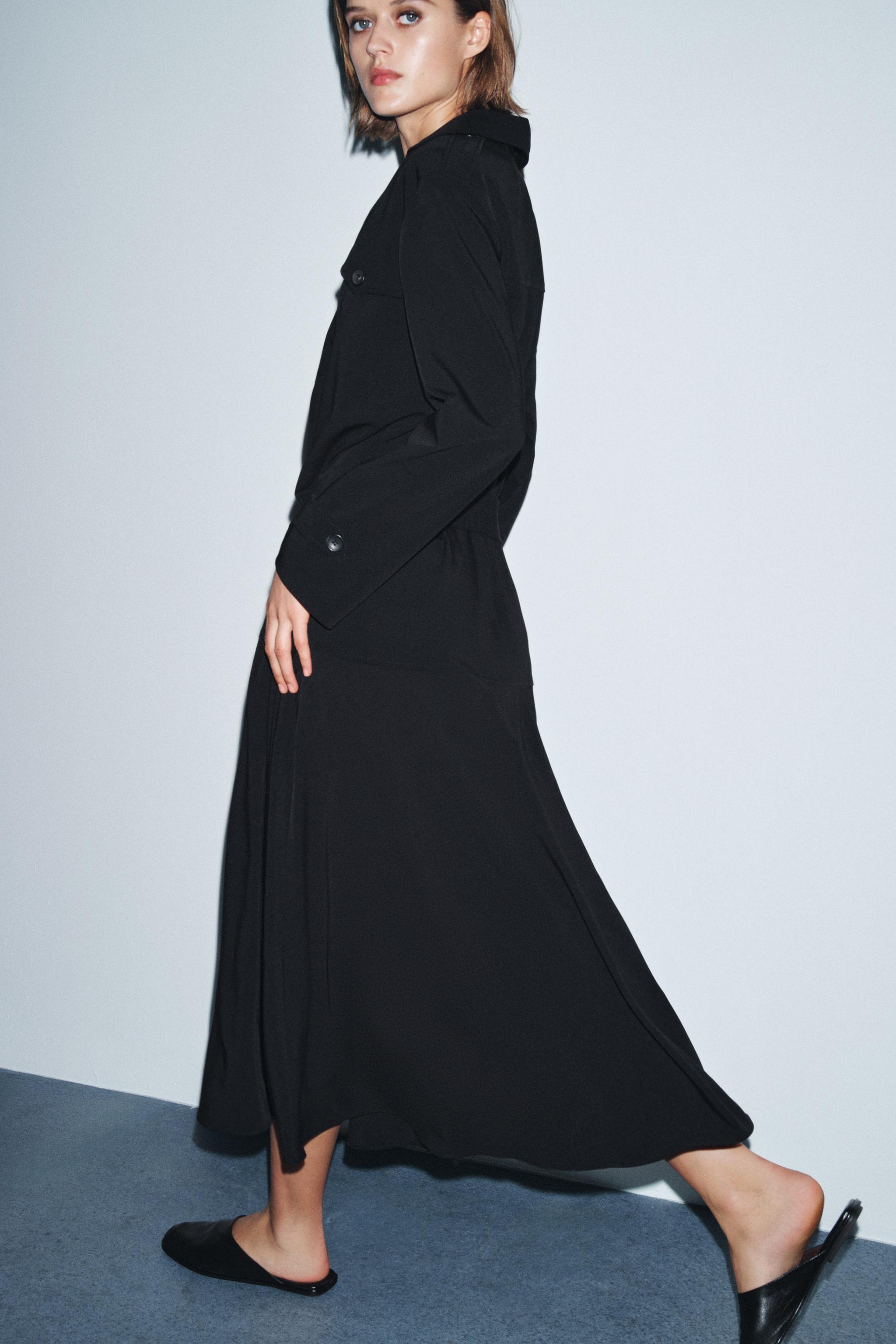 ZW COLLECTION TRENCH MIDI DRESS