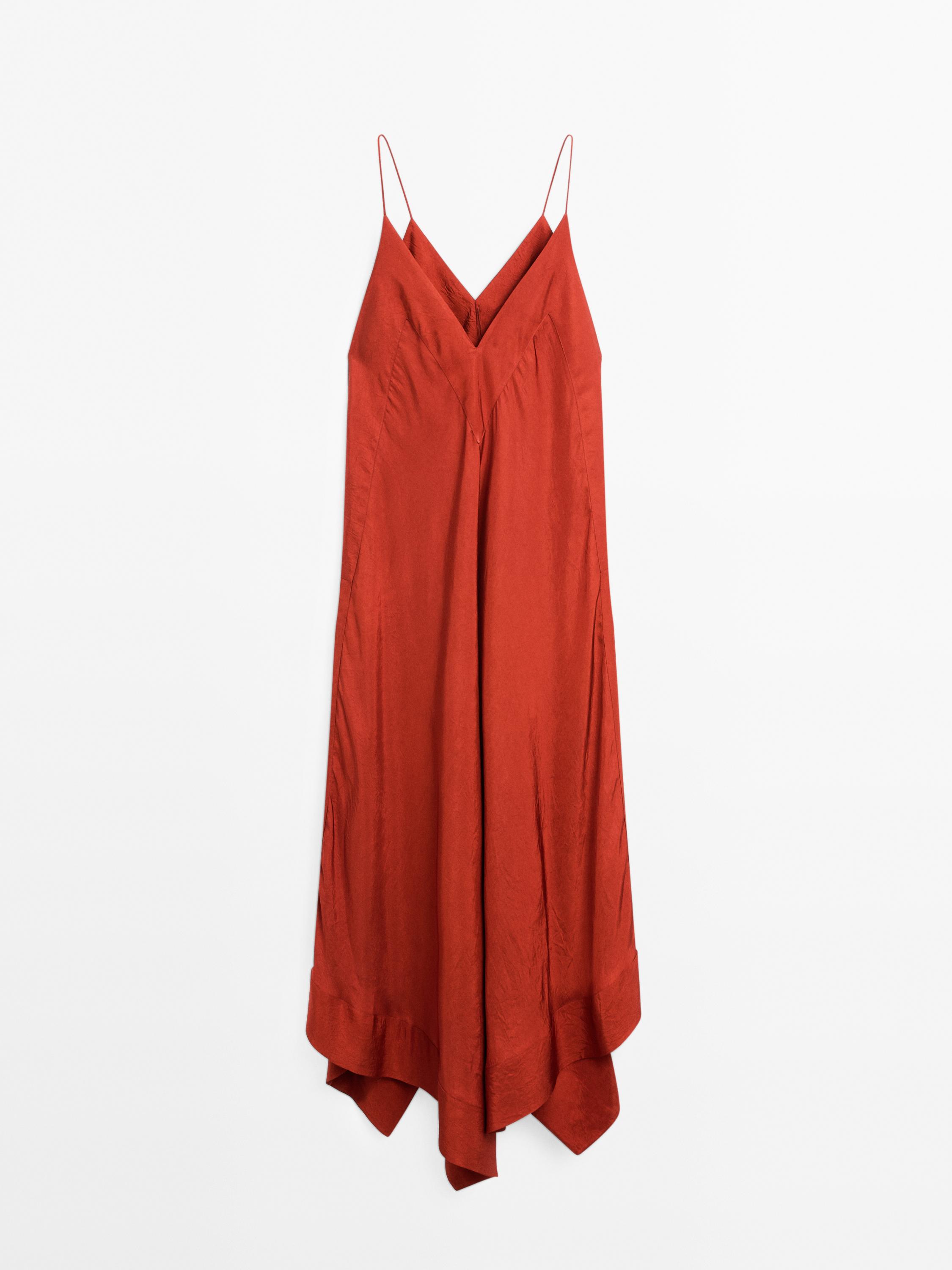 Robe midi fluide à volants