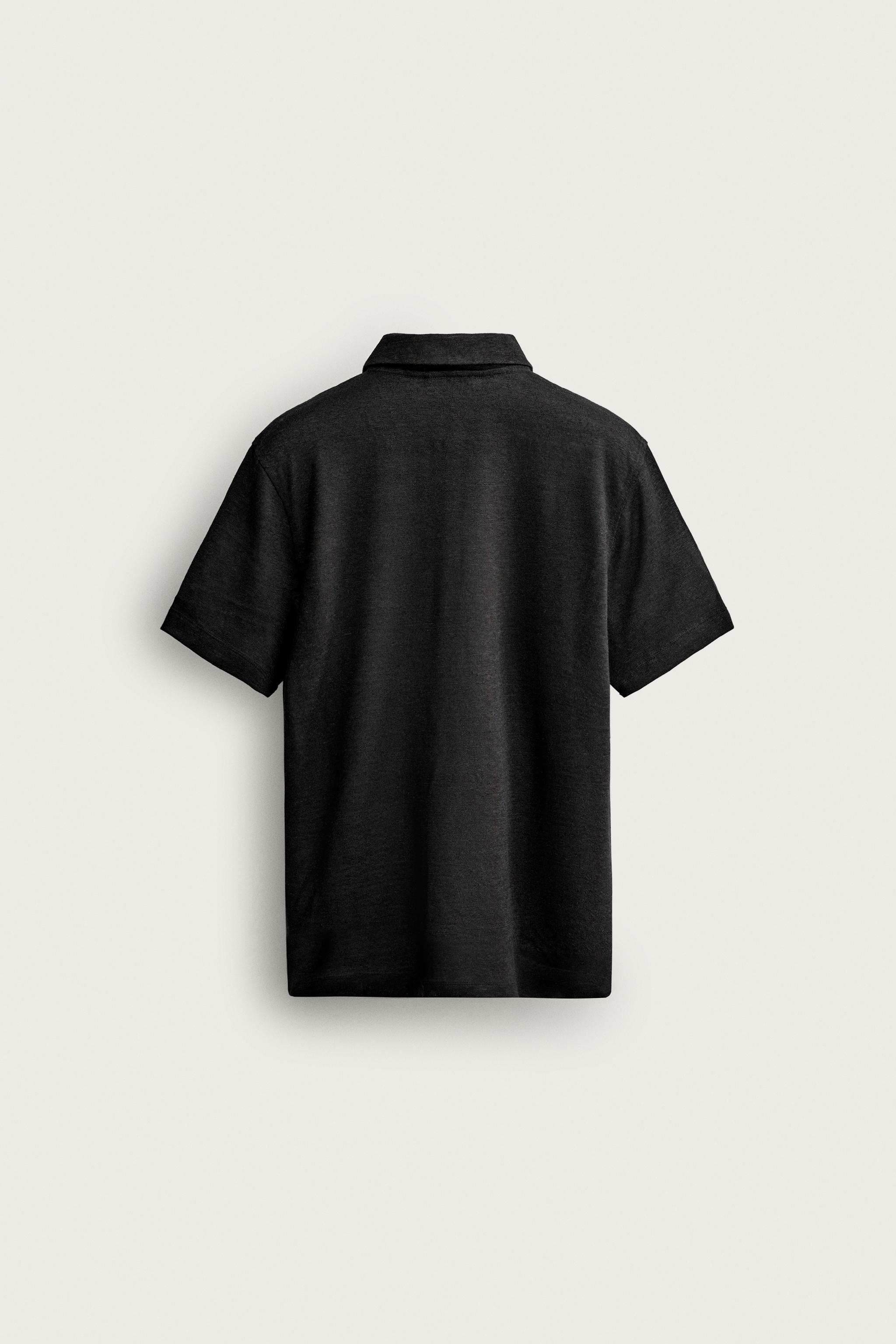 HEMP-VISCOSE REGULAR FIT POLO SHIRT
