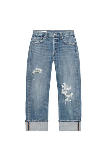 JEANS TRF STRAIGHT ΜΕ ΣΚΙΣΙΜΑΤΑ ΚΑΝΟΝΙΚΗ ΜΕΣΗ