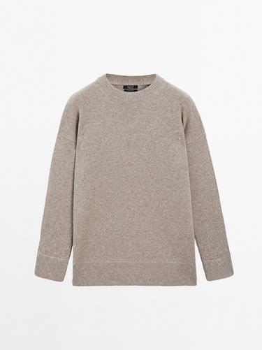 Zara 100% cashmere oversize knit sweater - Beige