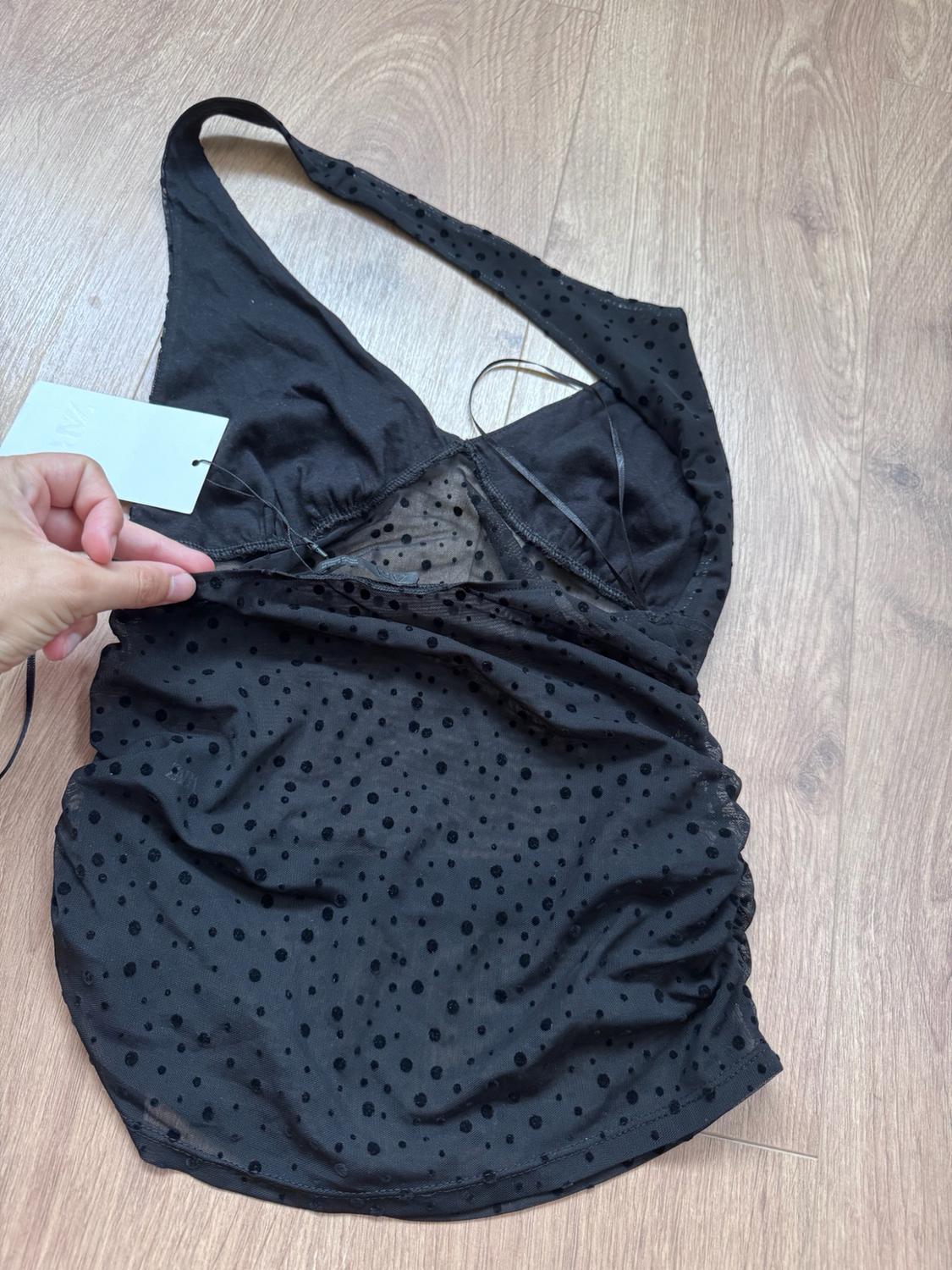 DOTTED MESH HALTER TOP - Image 3