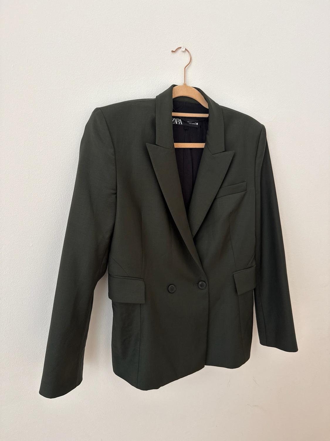 ZW COLLECTION DOUBLE-BREASTED WOOL BLEND BLAZER - Image 2
