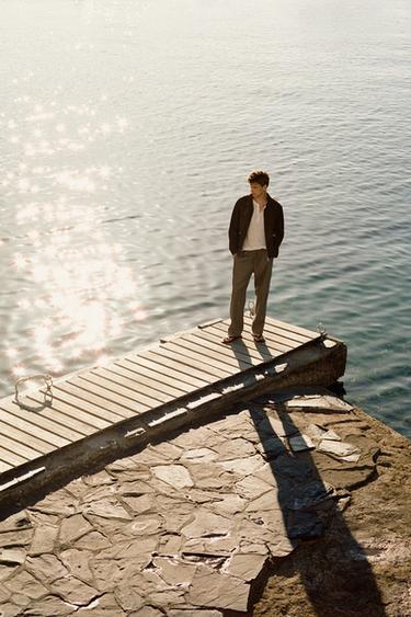 Zara 100% linen relaxed fit pants - Mink - Image 0