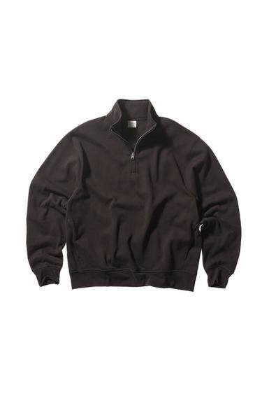 SUDADERA HEAVY WEIGHT CUELLO CREMALLERA - Chocolate de Zara