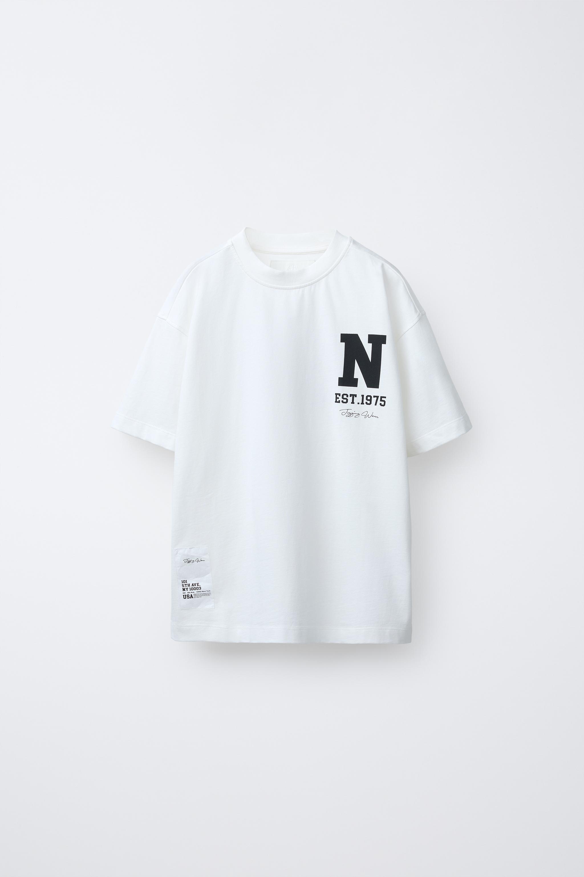 JOGGING T-SHIRT WITH LABEL - Oyster-white | ZARA South Africa