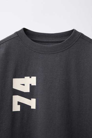 LABEL NUMBER T-SHIRT - Anthracite grey by Zara - Image 2