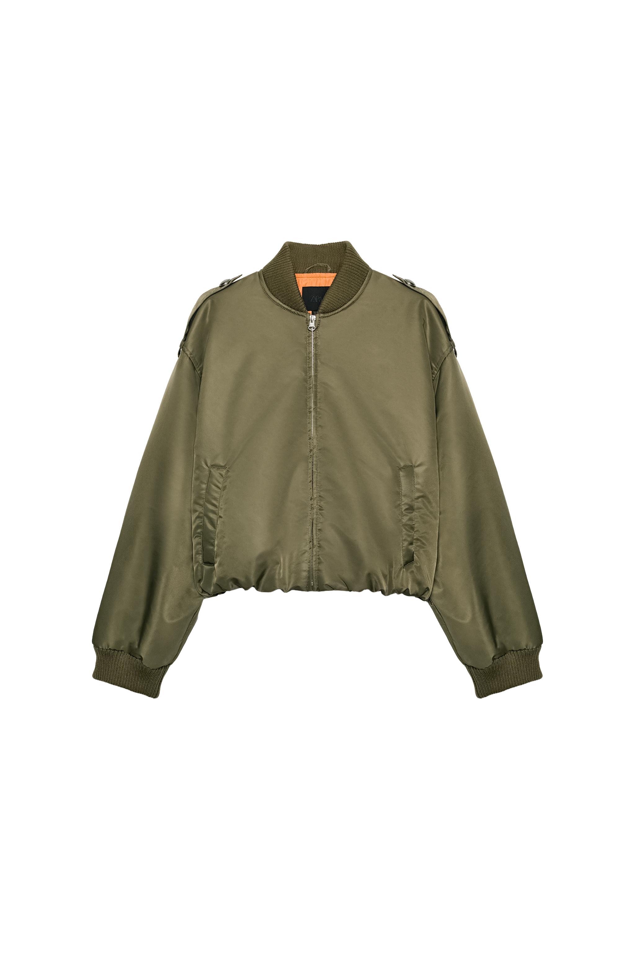 BOMBER JACKET WITH TABS - Dark khaki | ZARA Mexico