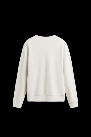 BASIC CREW NECK SWEATSHIRT - Oyster-white by Zara