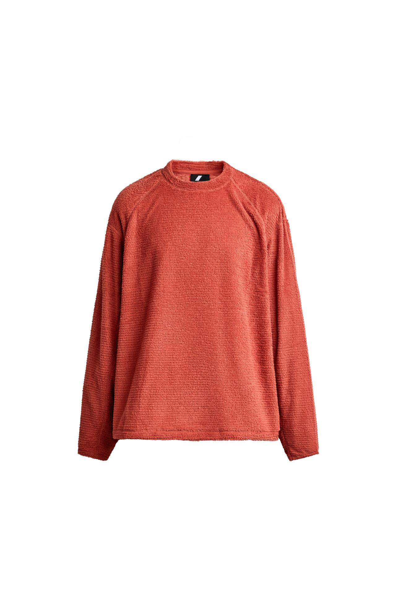 TEXTURED FLEECE SWEATSHIRT