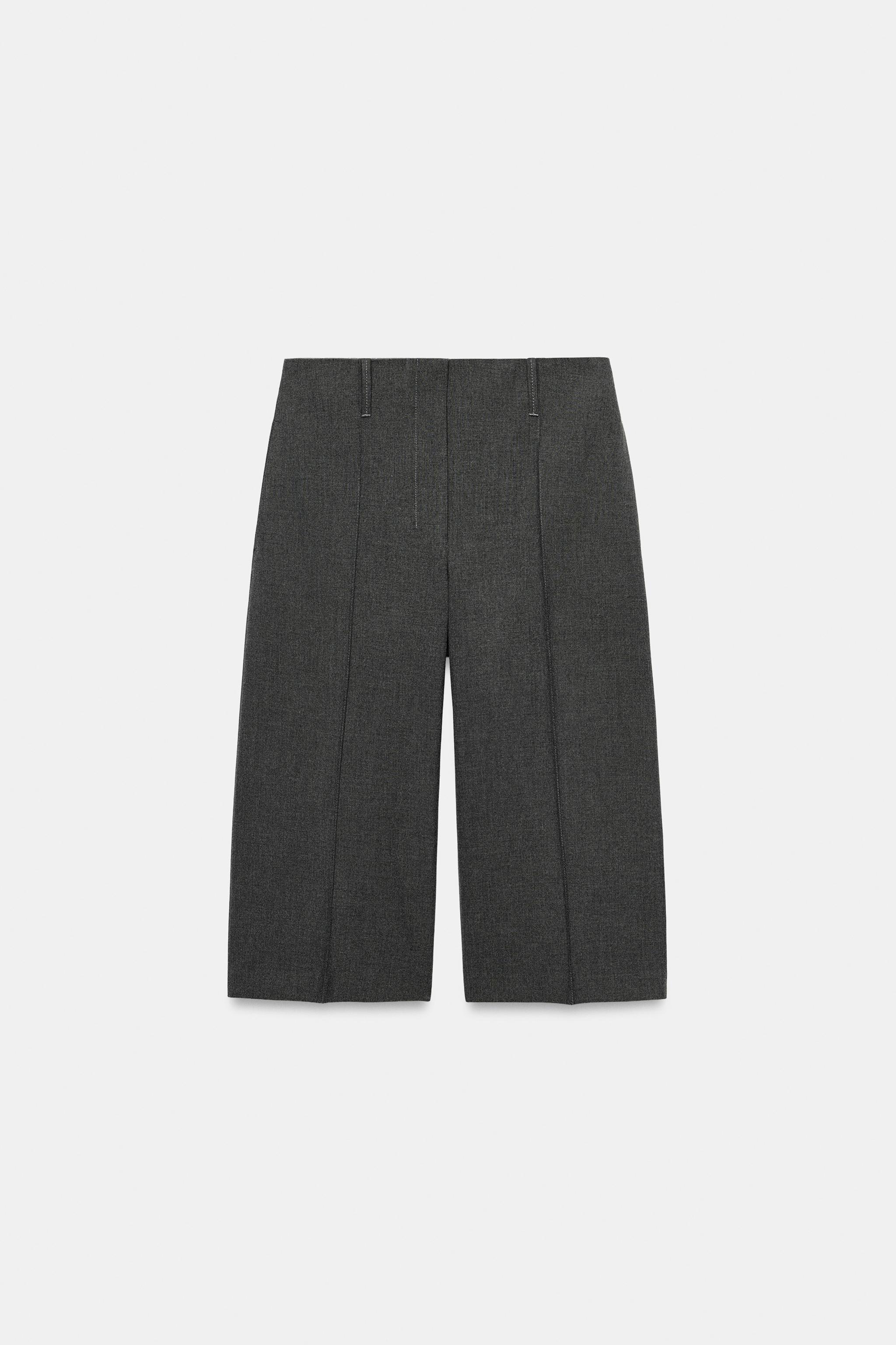ZW COLLECTION STRAIGHT DARTED BERMUDA SHORTS - striped | ZARA