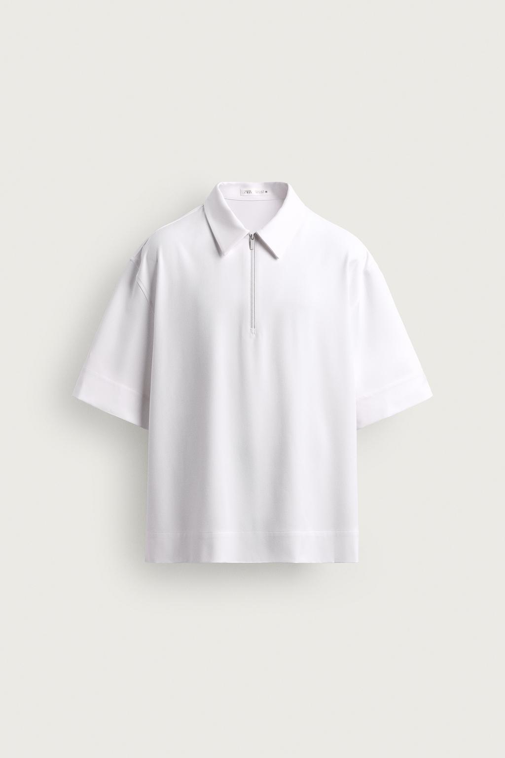TECHNICAL ZIP-UP POLO SHIRT